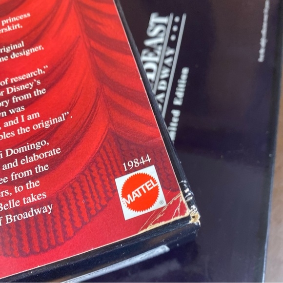 Beauty & Beast on Broadway Belle 19844 Disney & Doll 1998 Barbie Vintage New - Picture 15 of 16